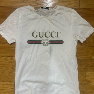 Gucci Cream Tee with Logo